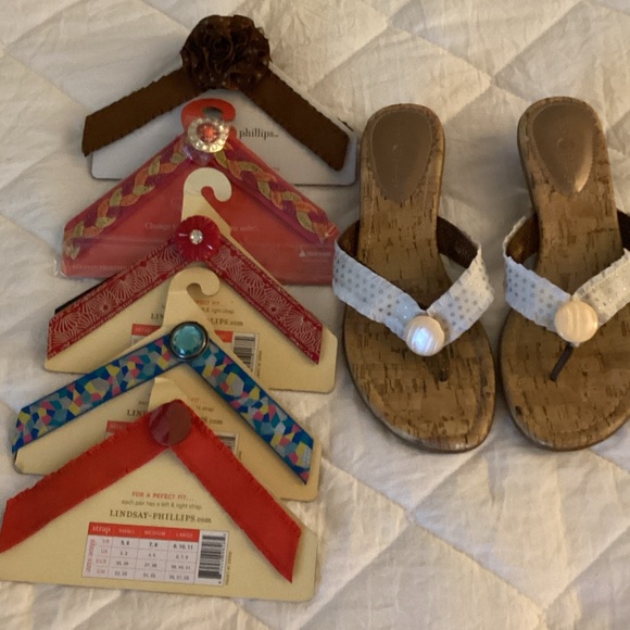 lindsay phillips Shoes - Lindsay Phillips Kids Sandal Straps - Red, Blue, Brown